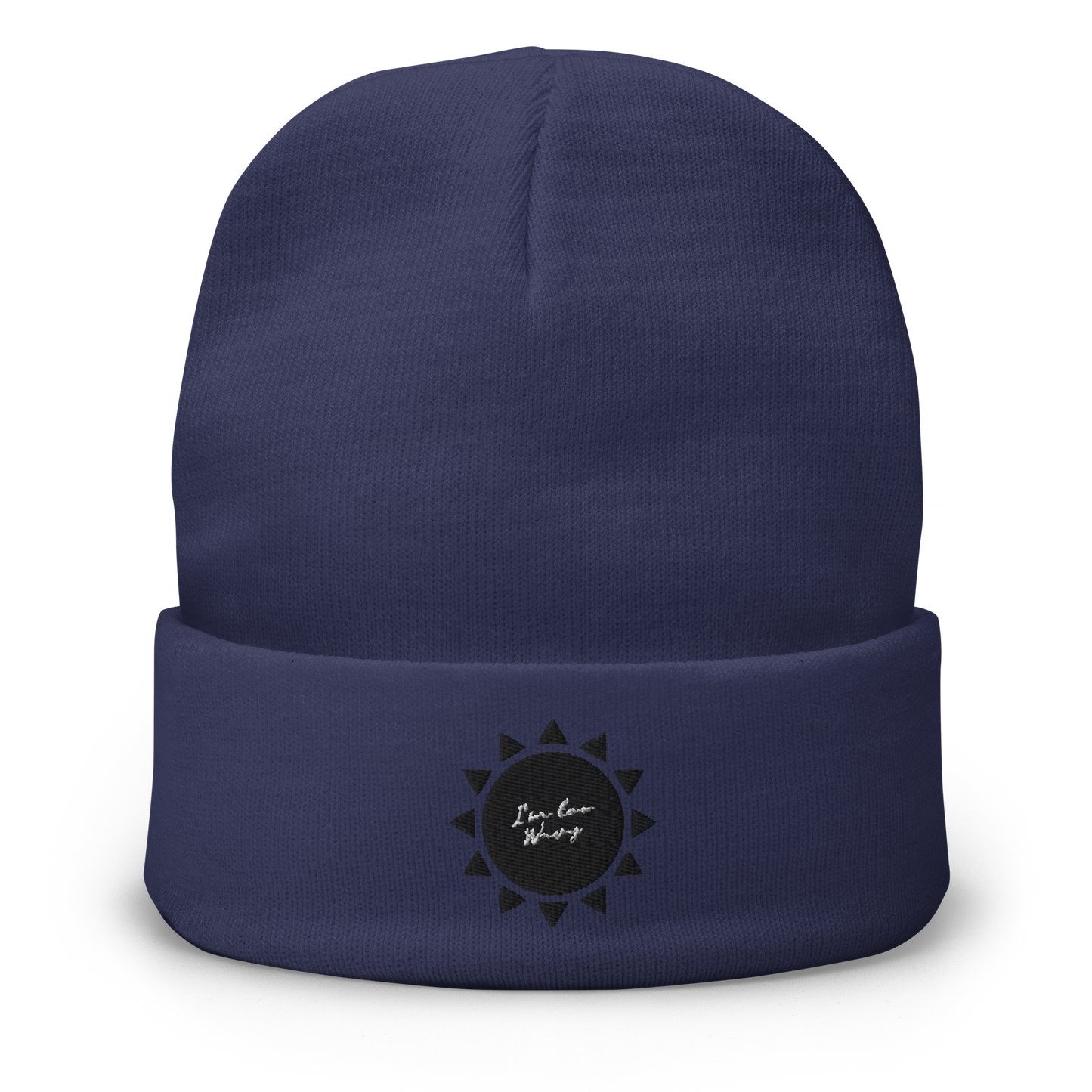 "I'm Too Wavy" Beanie (Grey & Navy Blue)